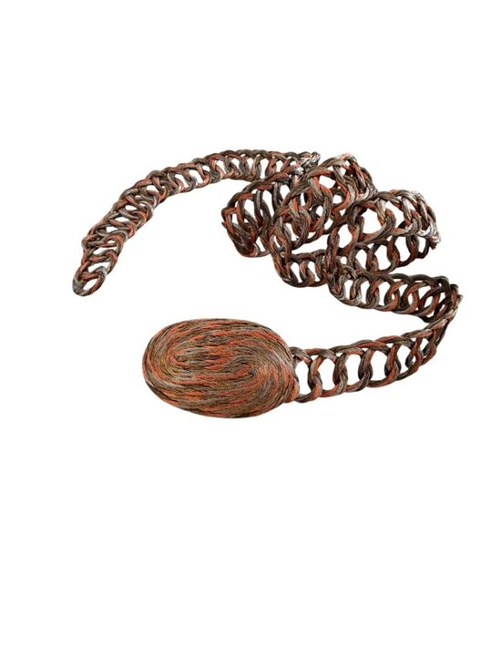 Vintage Womens Belt Tricolor Infinity Chain Loop Woven Metal One Size Boho Artsy main image 7